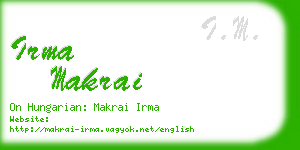 irma makrai business card